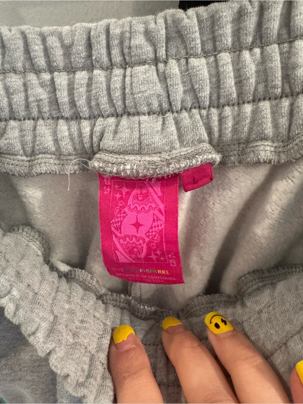 Queen of Sparkles Grey Heart Sweatpants and Sweatshirt Set - Picture 9 of 9